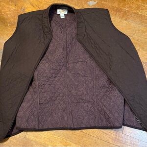 Talbots  Dark Brown Quilted Vest